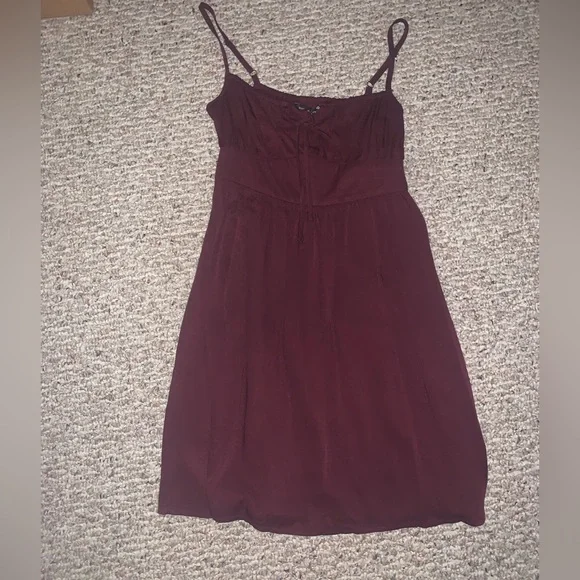 banana republic burgundy dress Simple two pieces burgundy long prom dress, burgundy evening dress  shdress